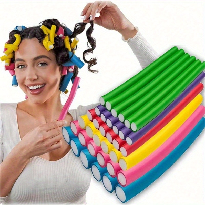 Foam Roller - 10pc bigoudis flexibles sans chaleur Bendy