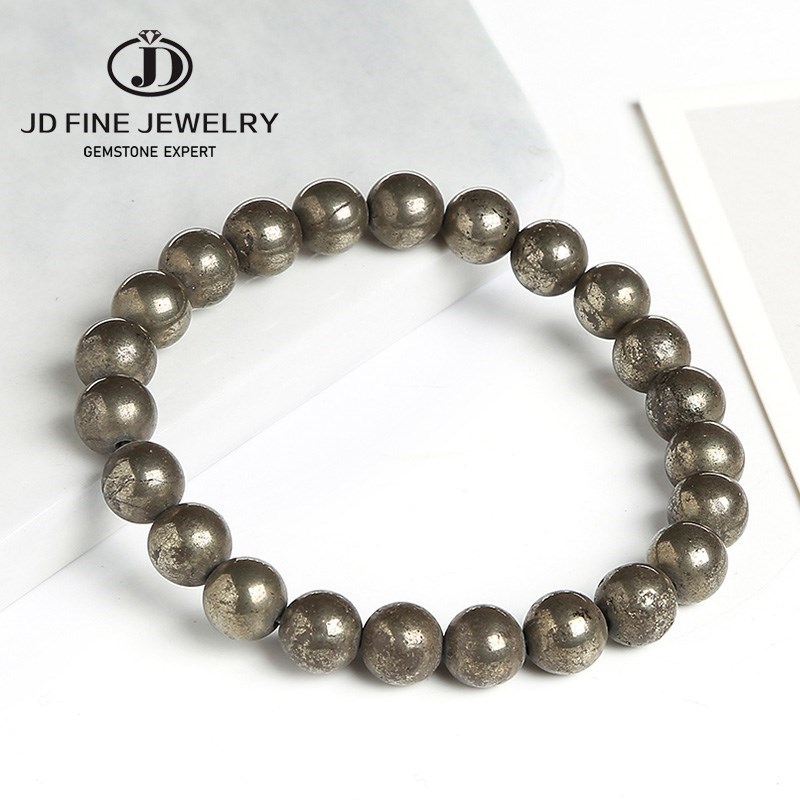 Yoga Fitness Tracker - JD Bracelets en perles de Pyrite