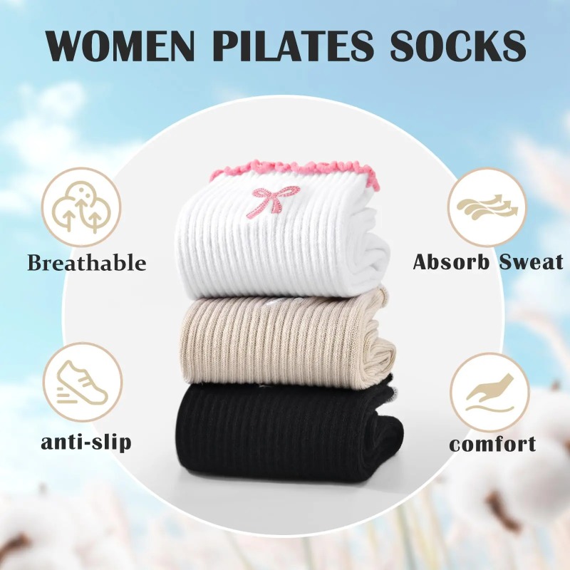Yoga Fitness Dance - Chaussettes de yoga professionnelles, chaussettes antidérapantes
