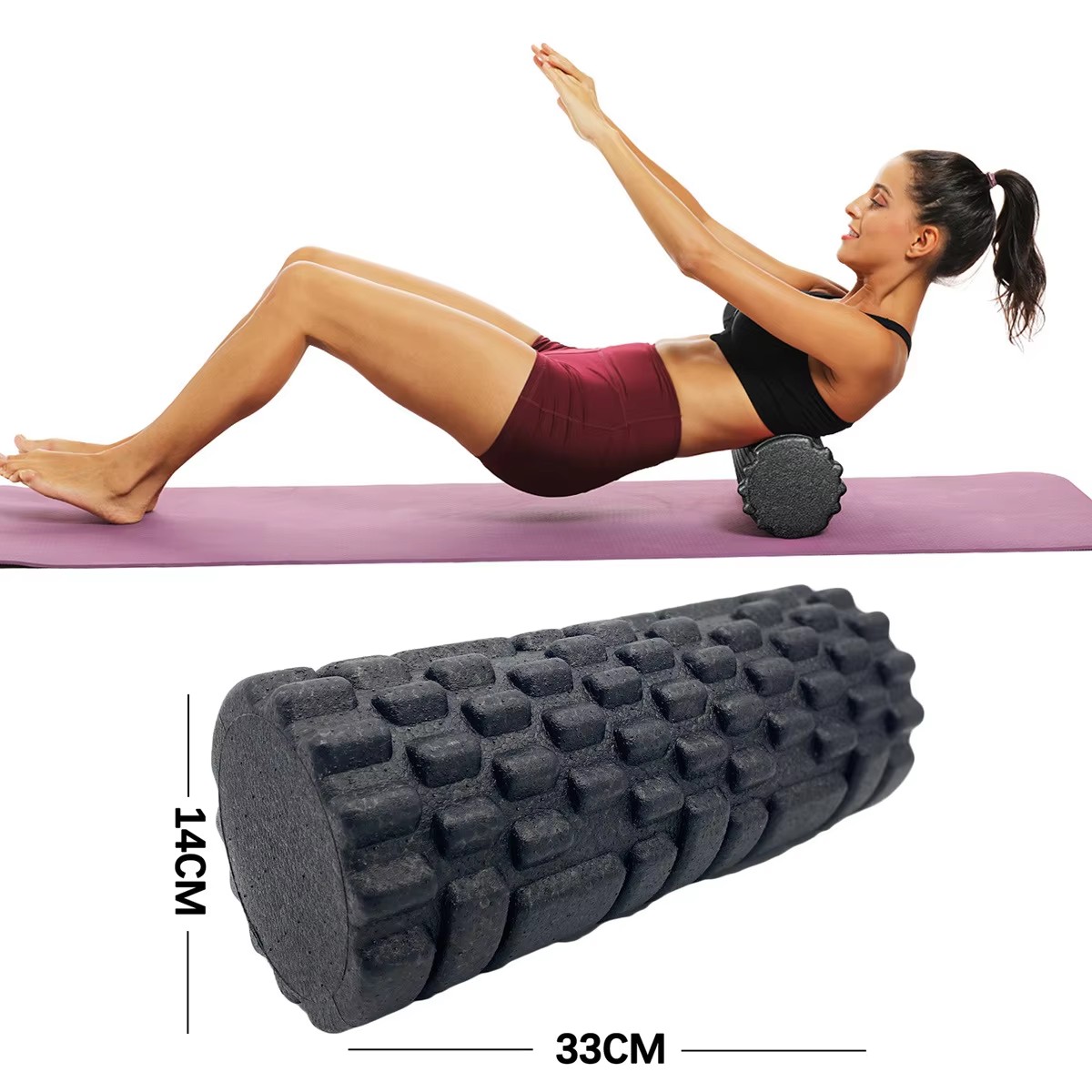 Foam Roller - 30/33cm Fitness rouleau de mousse Yoga