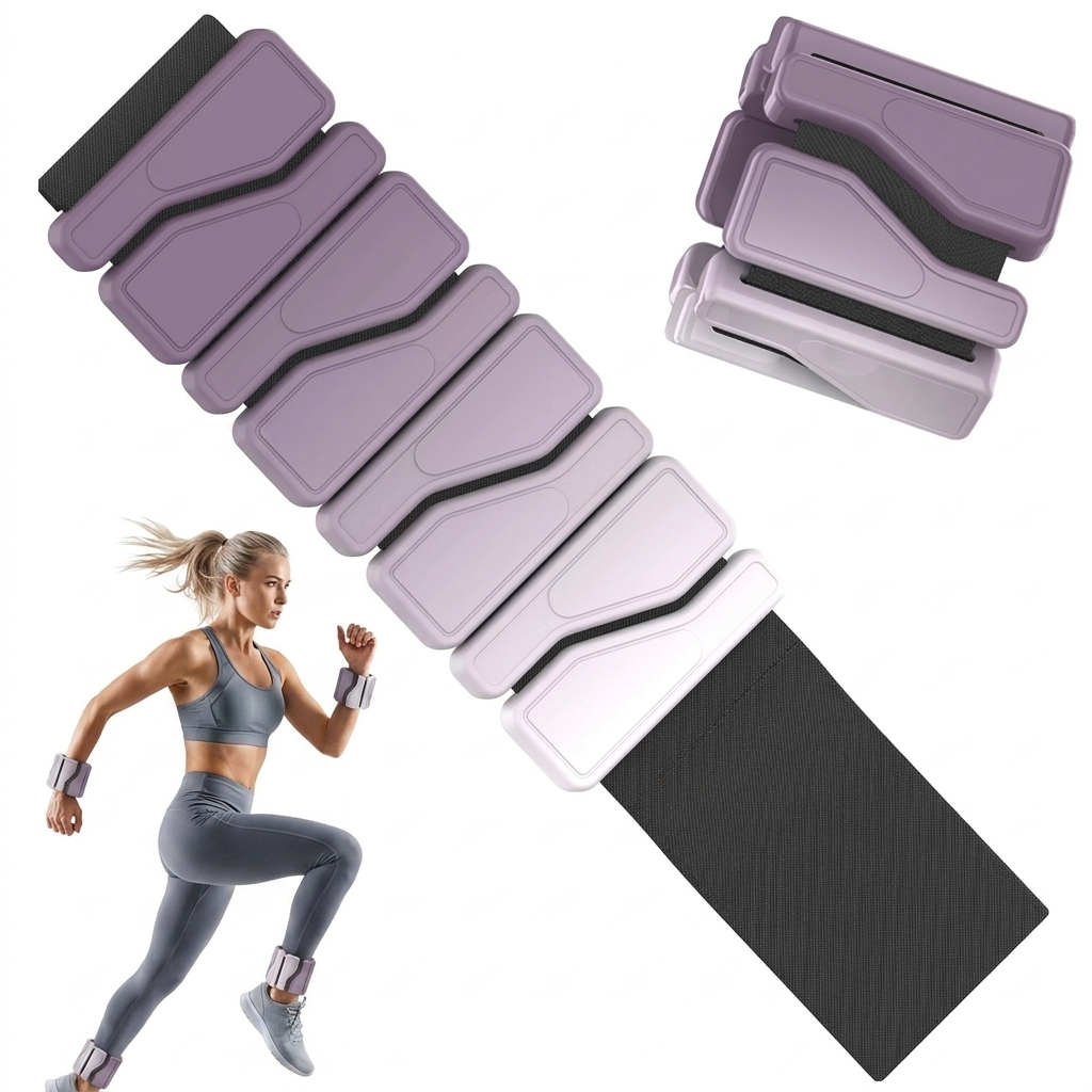 Ankle Weights - Bracelets lestés en silicone dégradé réglables,