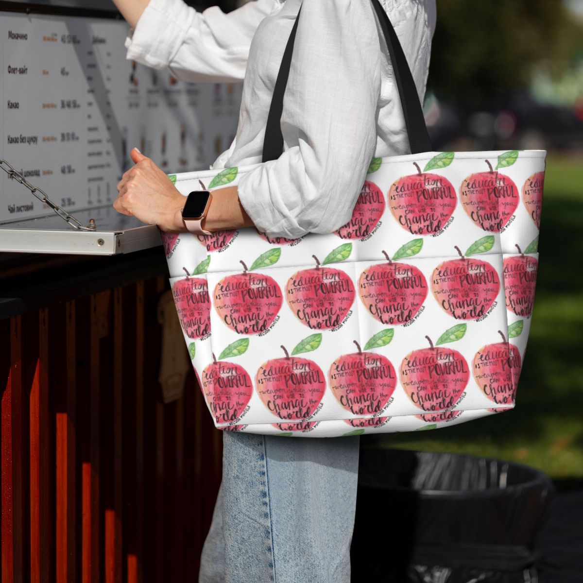 Sac fourre-tout de plage avec  - Yoga Fitness Teacher avis et prix