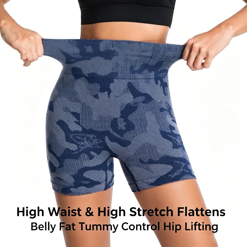 Shorts de yoga côtelés camoufl - Yoga Daily Fitness avis et prix